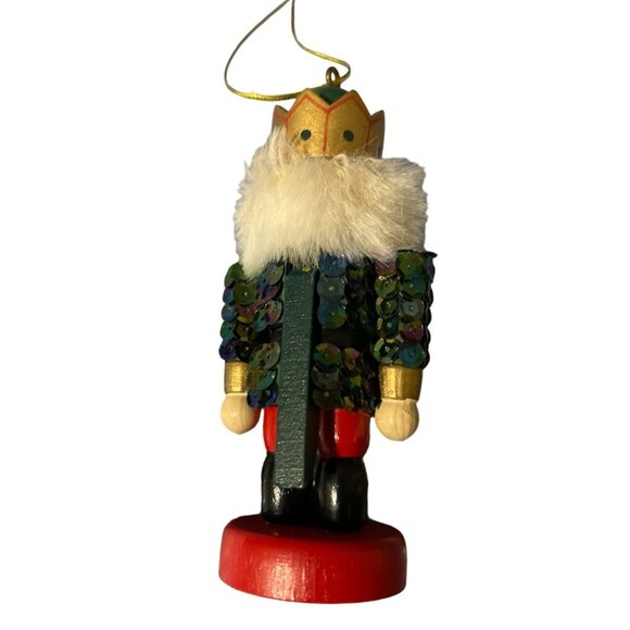 Kurt Adler Sequin Nutcracker Ornament - 5" Tall Colorful Christmas Decoration - Picture 3 of 6
